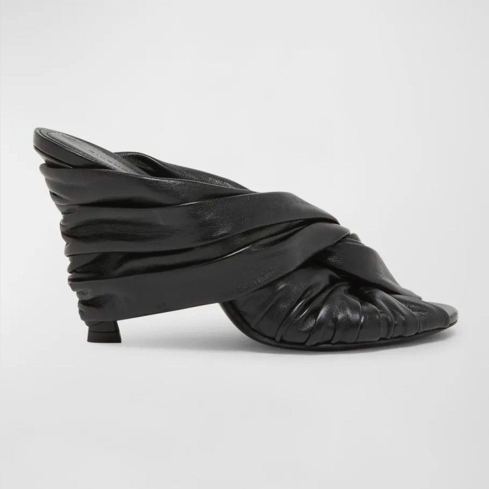 Givenchy Women’s Show Twist Leather Mule Pumps Black - Picture 2 of 13